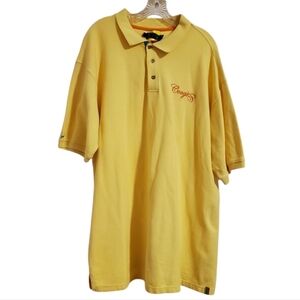 Vintage 90s Coogi Mens Yellow Polo Shirt Short Sleeves Cotton Size 3X